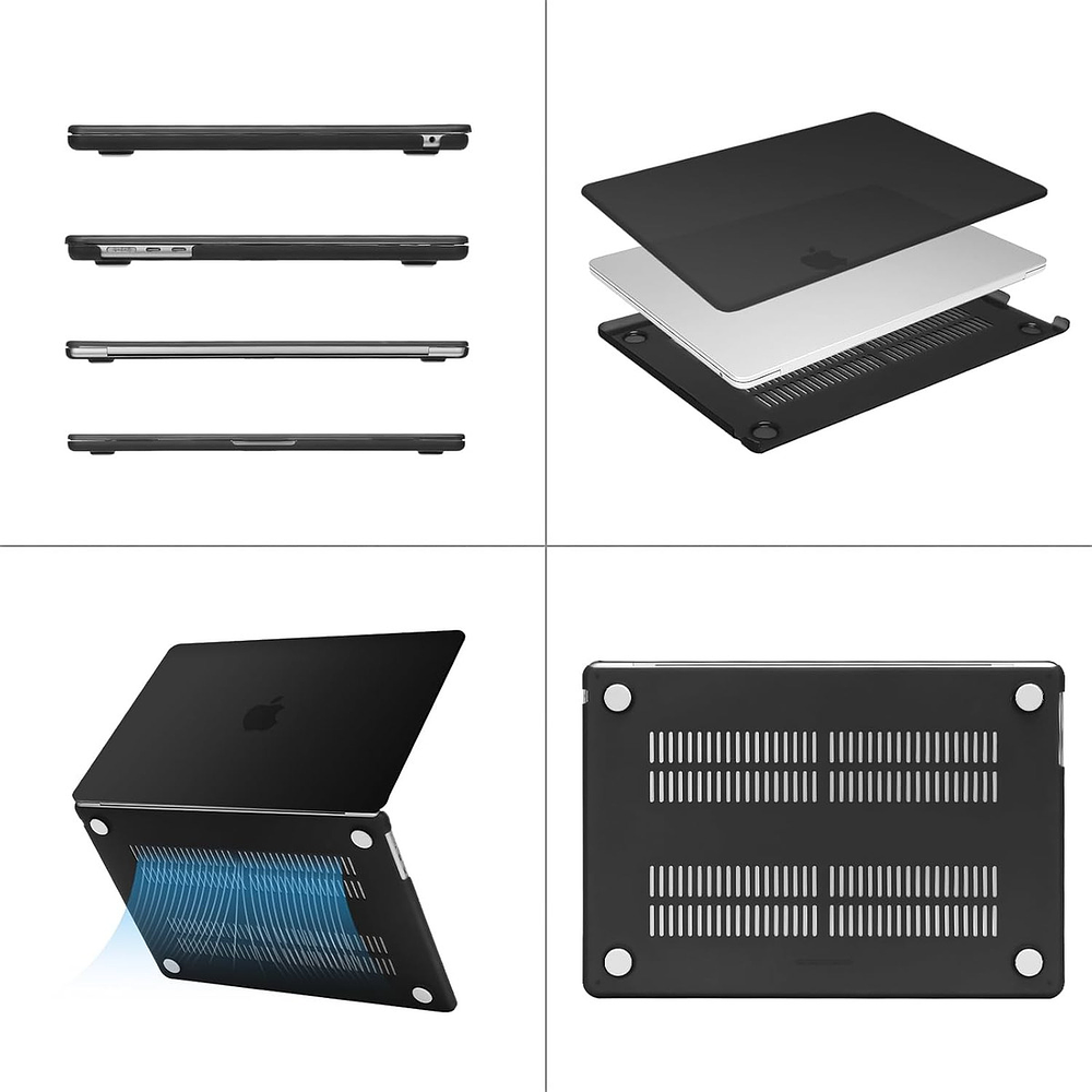 Case Mosiso Macbook Air 15 M2 A2941 | A3114 M3 Black + Mica 4