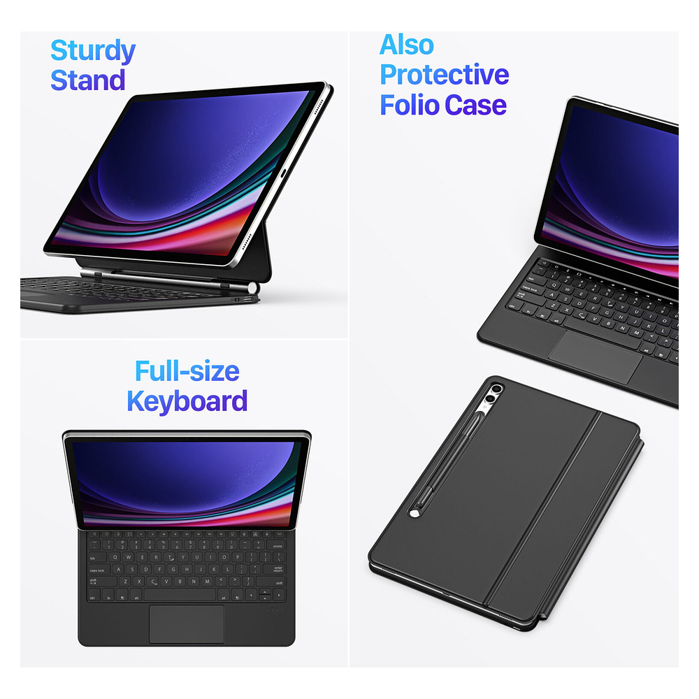 Case Con Teclado Magnético Para Galaxy Tab S8 11 X700 X706 5