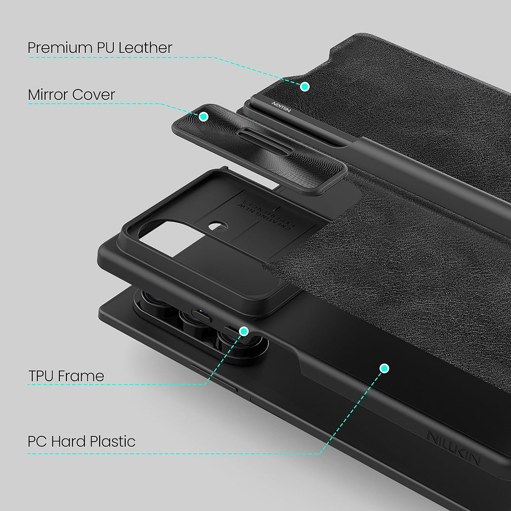 Case Nillkin Para Galaxy Z Fold 7 Fold7 Con Portalapiz Negro 7