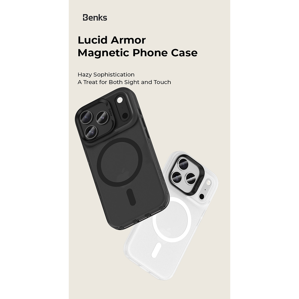 Case Benks Lucid Armor Magsafe Para Iphone 17 Air 6.5 Smoke 6