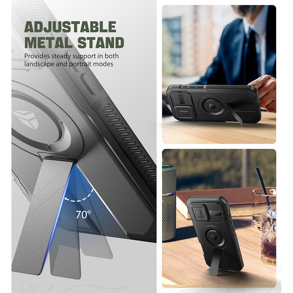 Case Protector 360° Dexnor Magsafe Para Iphone 16 Pro 6.3 3