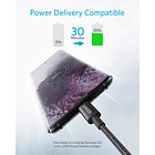 Anker Cable Usb-c 60w 1.8m Para Galaxy Flip7 Fold7 2pc Negro 4