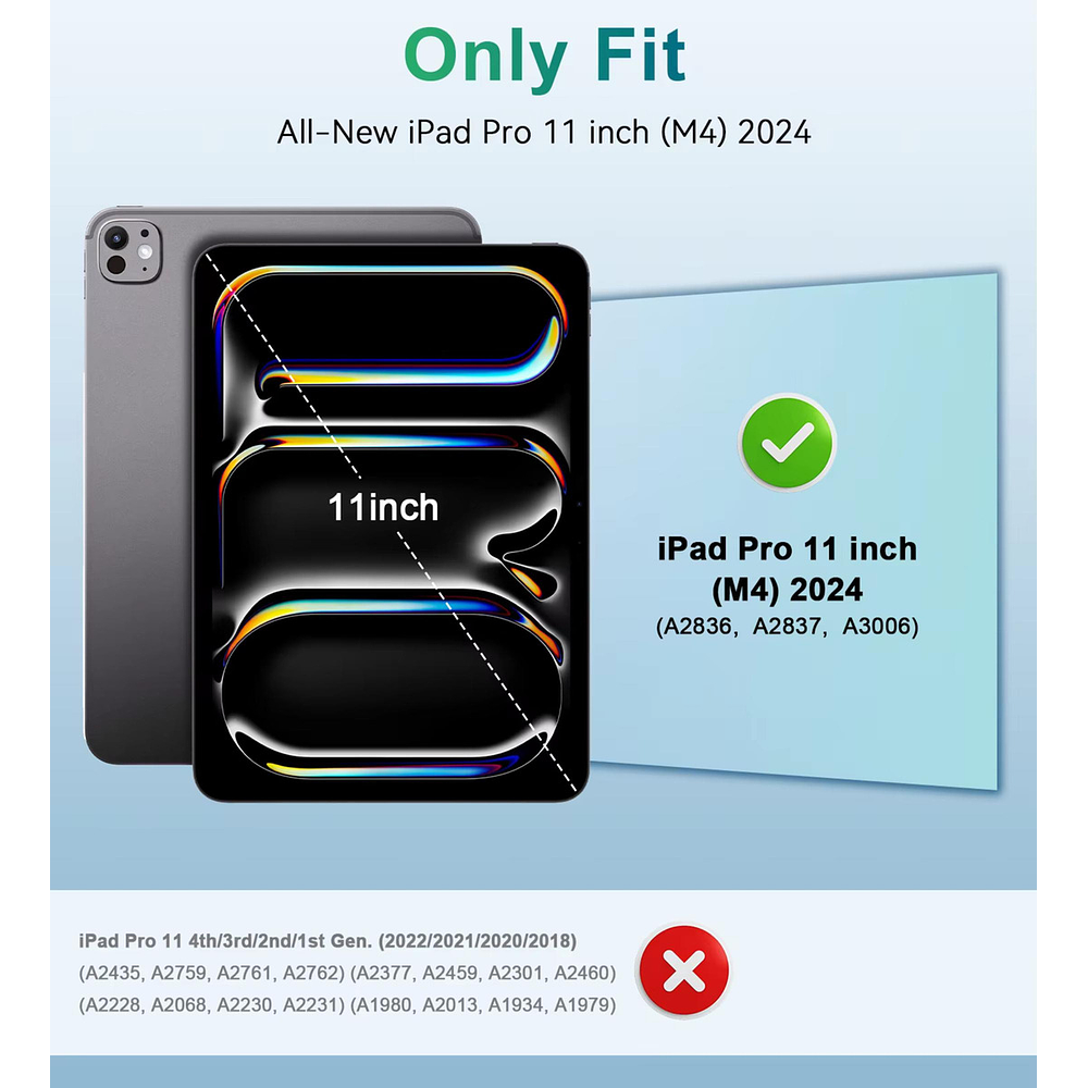 Moko Smart Folio Case Magnético Para Ipad Pro 11 M5 (2025) Black 2