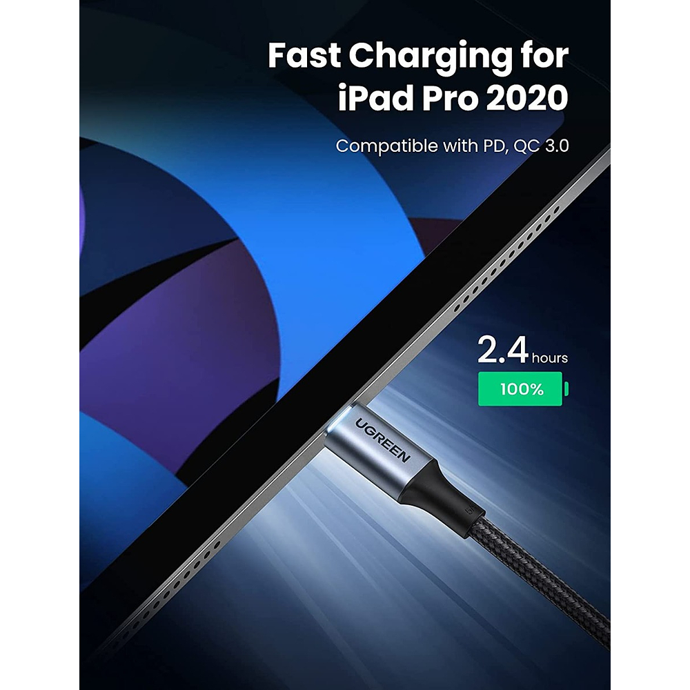 Cable Ugreen Usb-c Nylon 2m Para Ipad Pro 11 M5 A3357 A3358 5