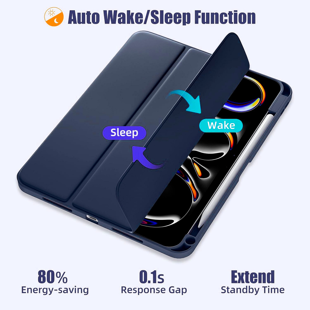 Funda Case Para Ipad Pro 11 M5 (2025) 5gen Navy A3357 A3358 5