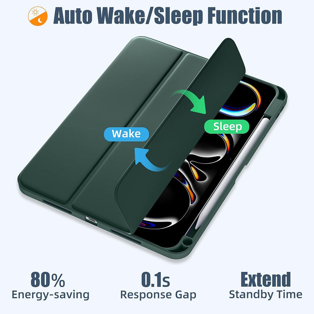 Funda Case Para Ipad Pro 11 M5 (2025) 5gen Verde A3357 A3358 5