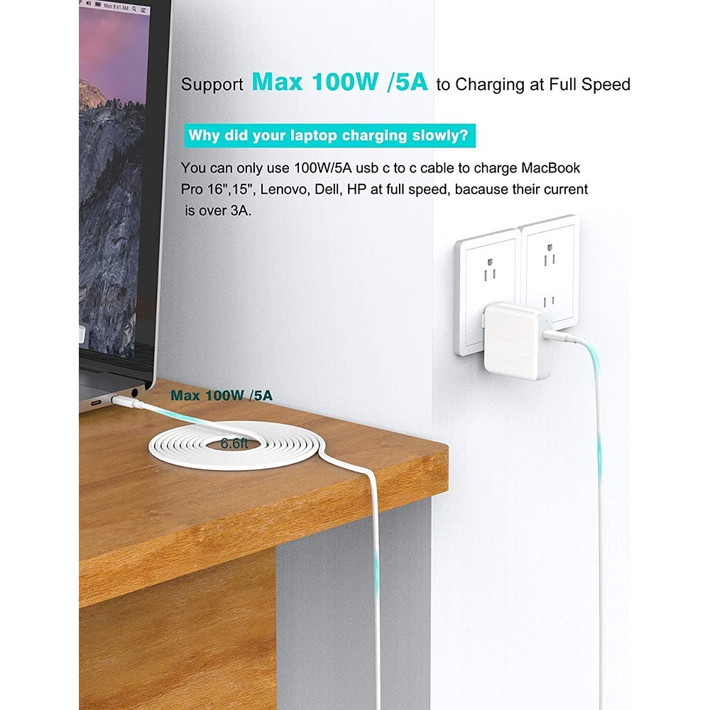 Cable Szpower Usb-c 100w 2m Para Ipad Pro 13 M5 A3360 A3361 7