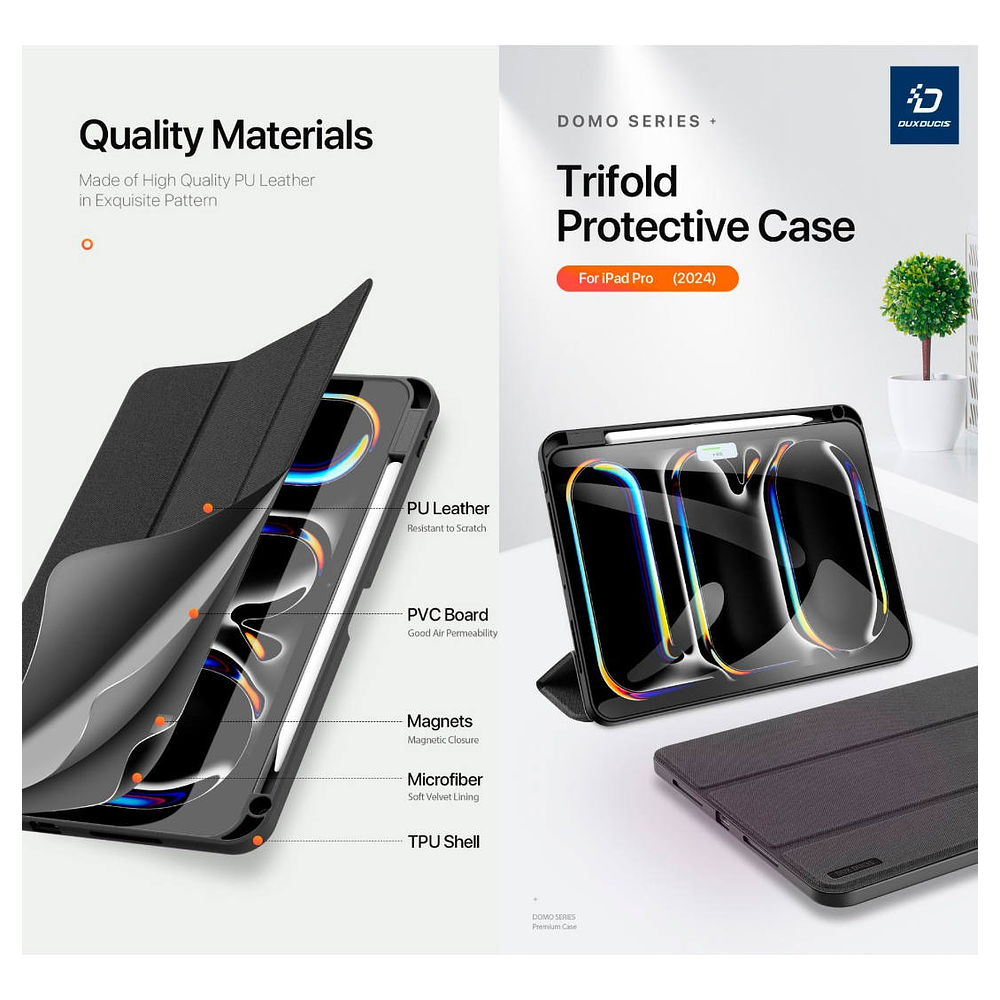 Smart Case Dux Ducis Para Ipad Pro 13 M5 (2025) A3360 A3361 6