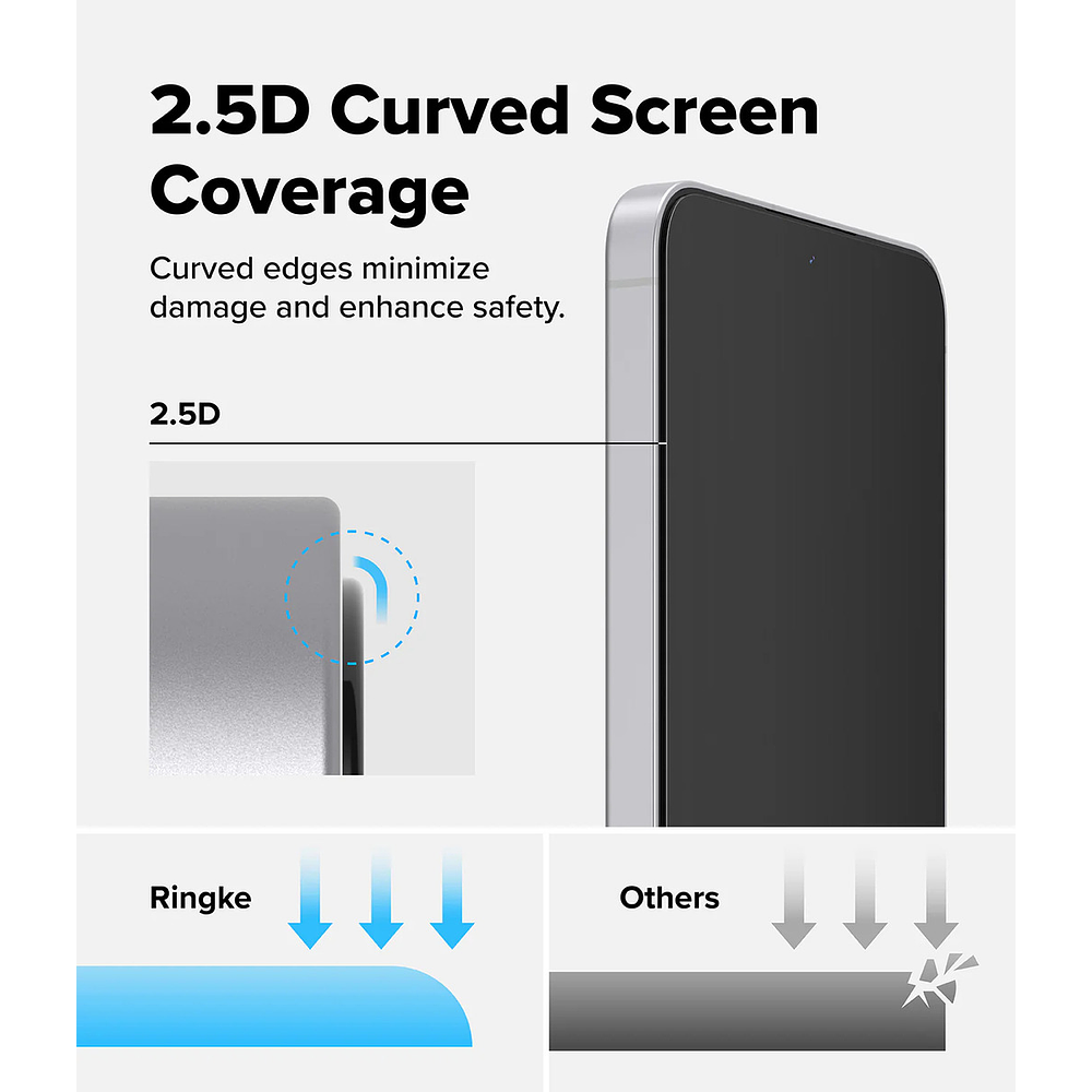 Mica De Vidrio Ringke Easy Slide Para Galaxy S25 Fe 5g 2pack 7