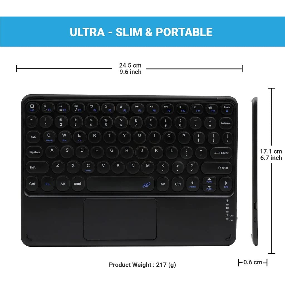Teclado Portátil Touchpad Para Ipad Mini 7 Gen A2993 A2995 3