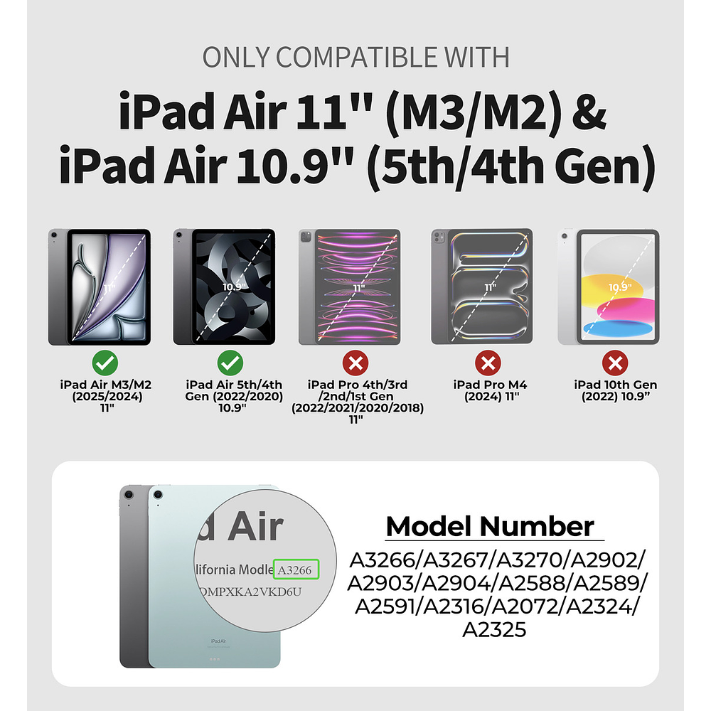 Case Dexnor 360° Para Ipad Air 4 2020 A2072 A2316 Con Mango 2