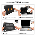 Case Mosiso Para Macbook Air 15 M4 A3241 (2025) Black + Mica 4