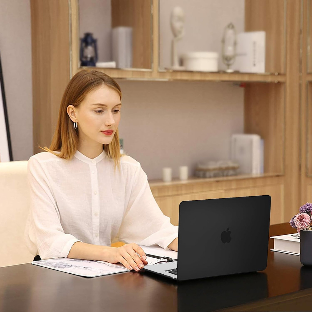 Case Mosiso Para Macbook Air 15 M4 A3241 (2025) Black + Mica 5