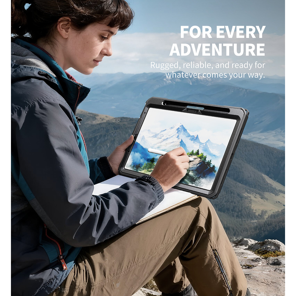 Case Dexnor 360° Para Ipad Air 5 2022 A2588 A2589 Con Mango 6