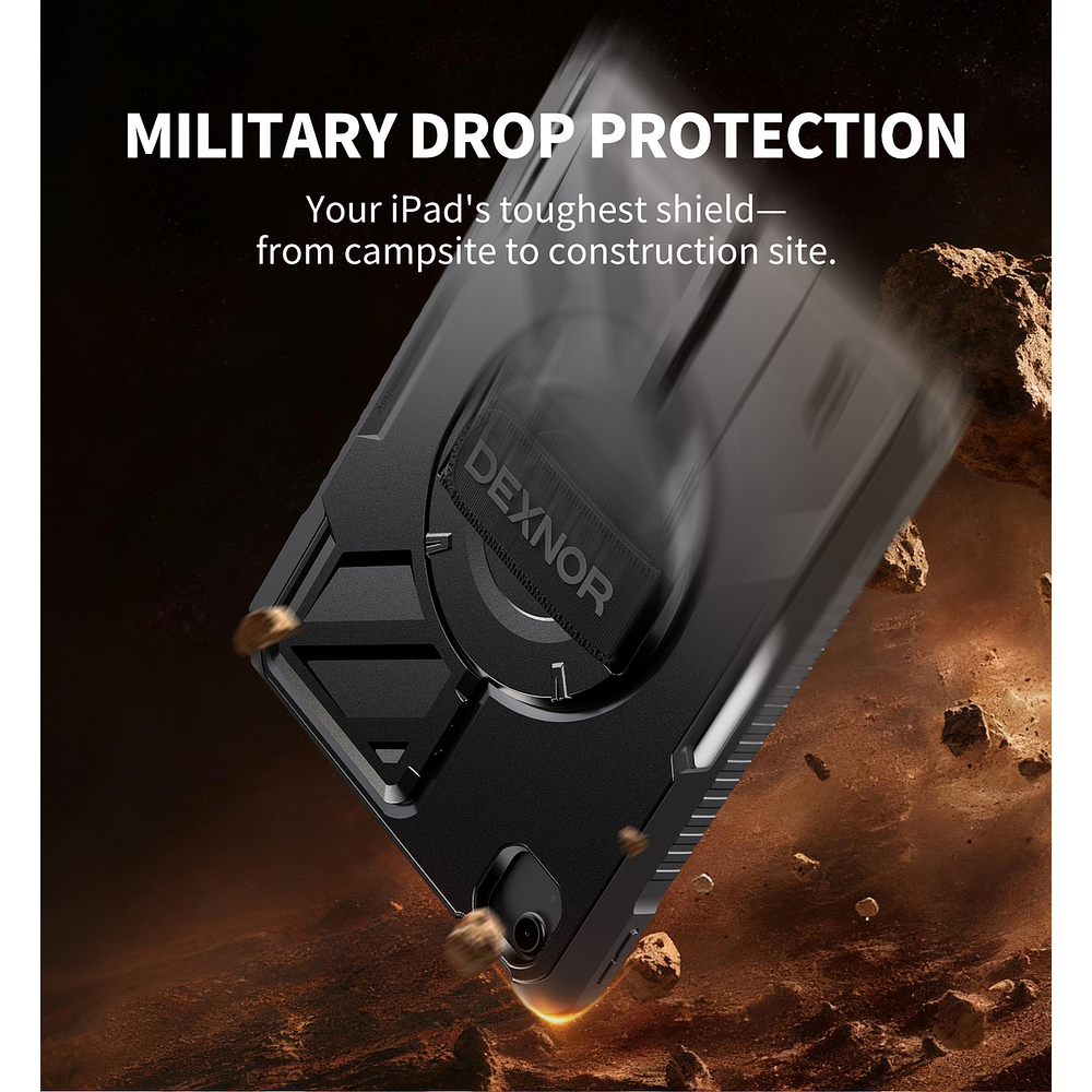 Case Dexnor 360° Para Ipad Air6 11 M2 A2902 A2903 Con Mango 3