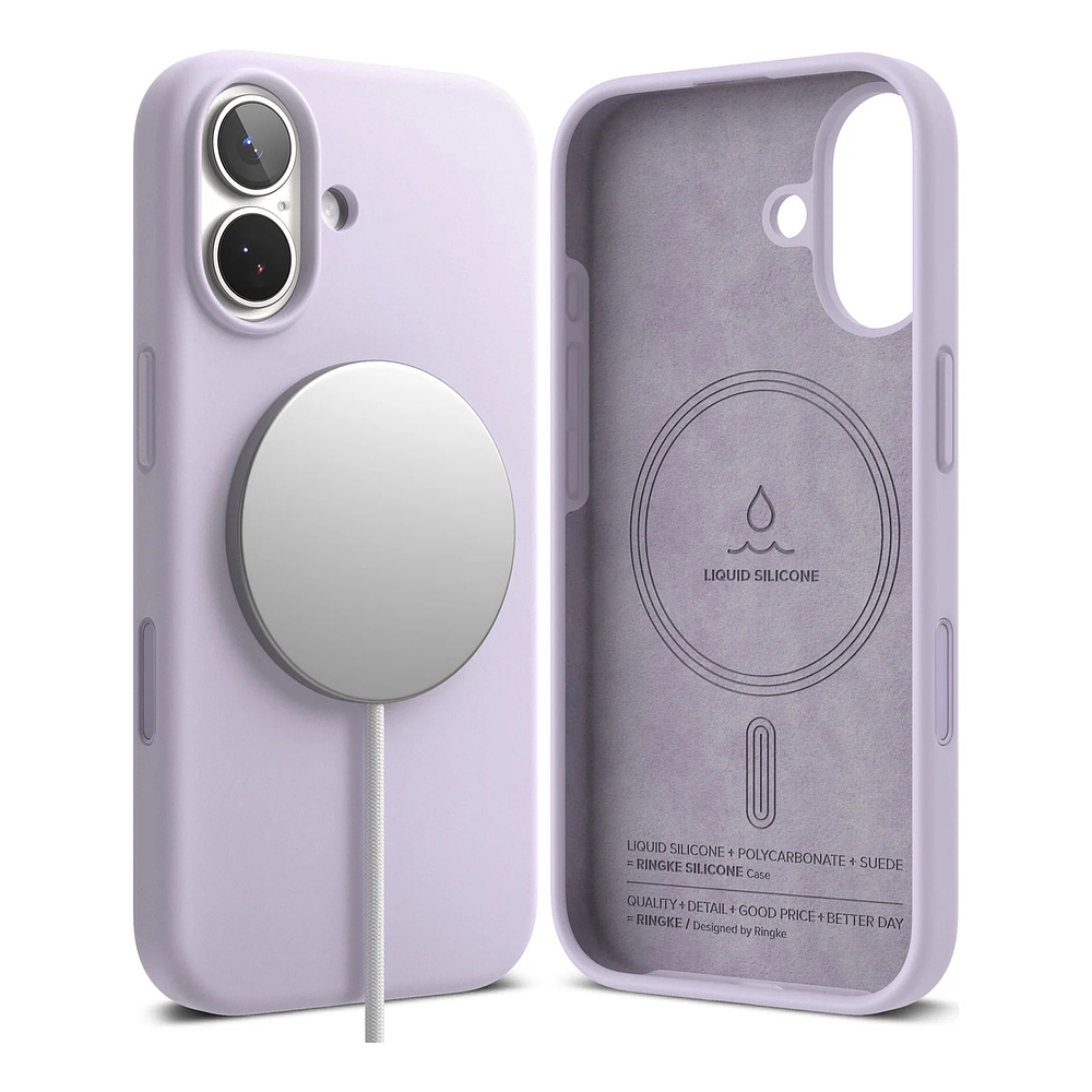 Case Ringke Silicone Magsafe Para Iphone 17 Normal 6.3 Purple 1