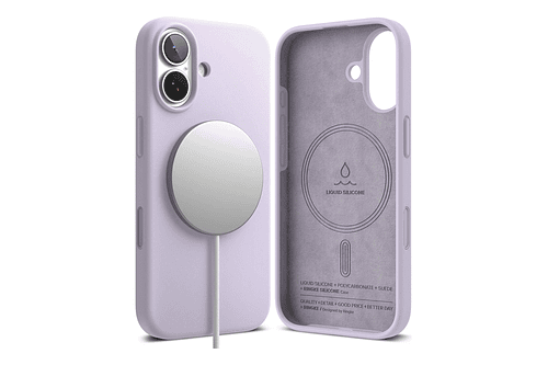 Case Ringke Silicone Magsafe Para Iphone 17 Normal 6.3 Purple