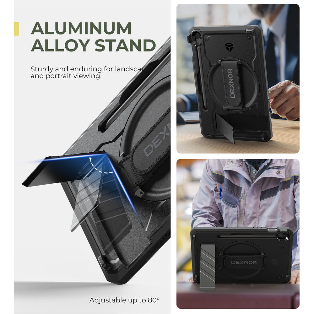 Dexnor Case 360° Para Galaxy Tab S9 Fe X510 Con Mango 3