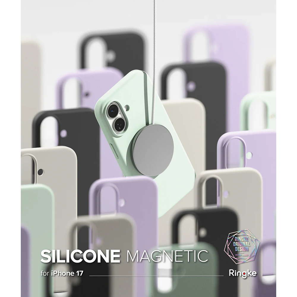 Case Ringke Silicone Magsafe Para Iphone 17 Normal 6.3 Purple 2