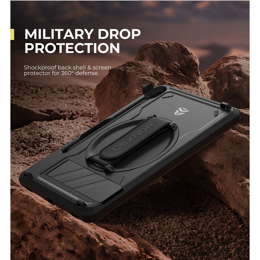 Dexnor Case 360° Para Galaxy Tab S9 Fe X510 Con Mango 5