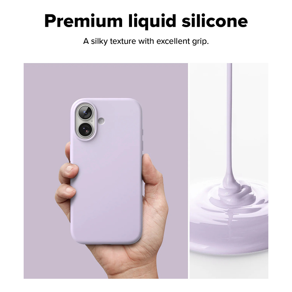 Case Ringke Silicone Magsafe Para Iphone 17 Normal 6.3 Purple 4