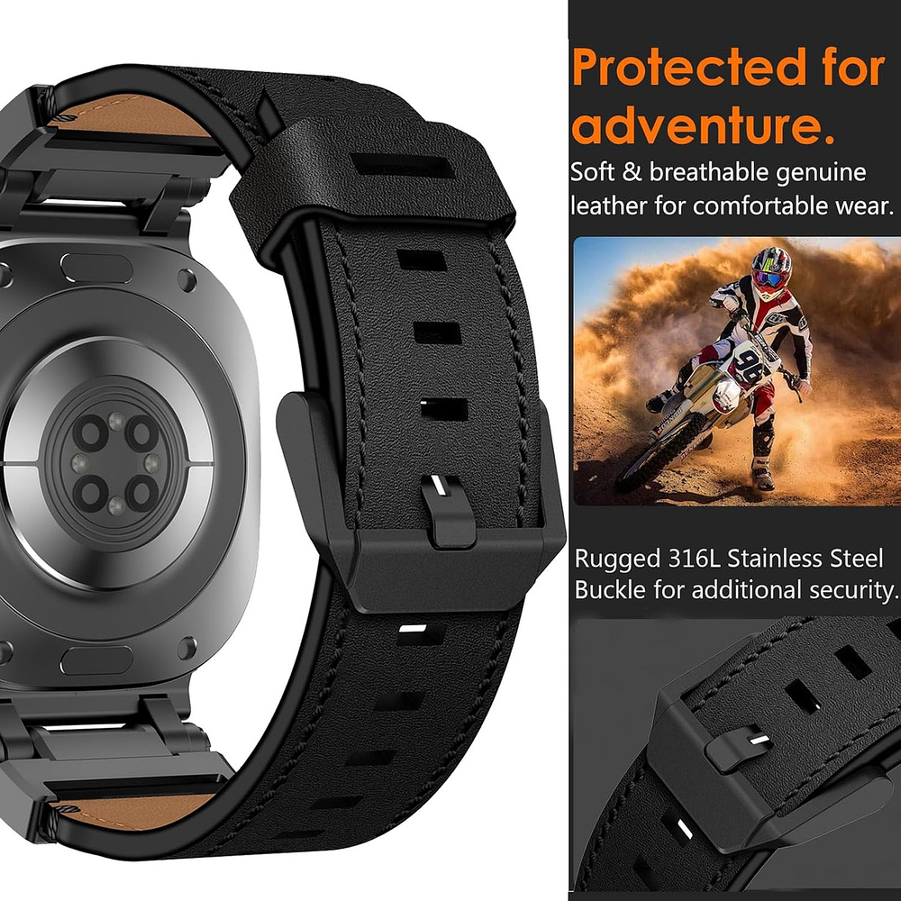 Correa D Acero | Cuero Wingle Para Galaxy Watch Ultra 2025 47mm 4