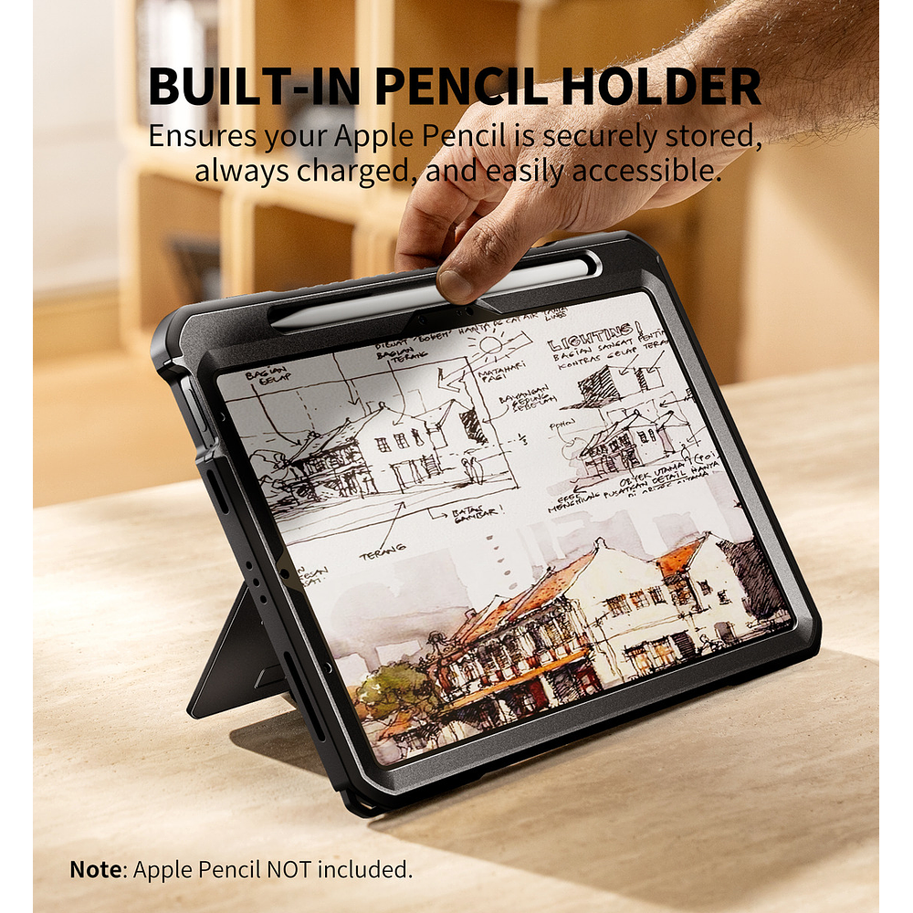 Case Dexnor 360° Para Ipad Air6 11 M2 A2902 A2903 Con Mango 7