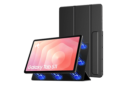 Moko Book Cover Case Magnetico Para Galaxy Tab S11 X730 (2025) Negro