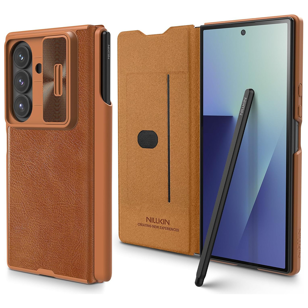 Case Nillkin Para Galaxy Z Fold 7 Fold7 Con Portalapiz Camel 1