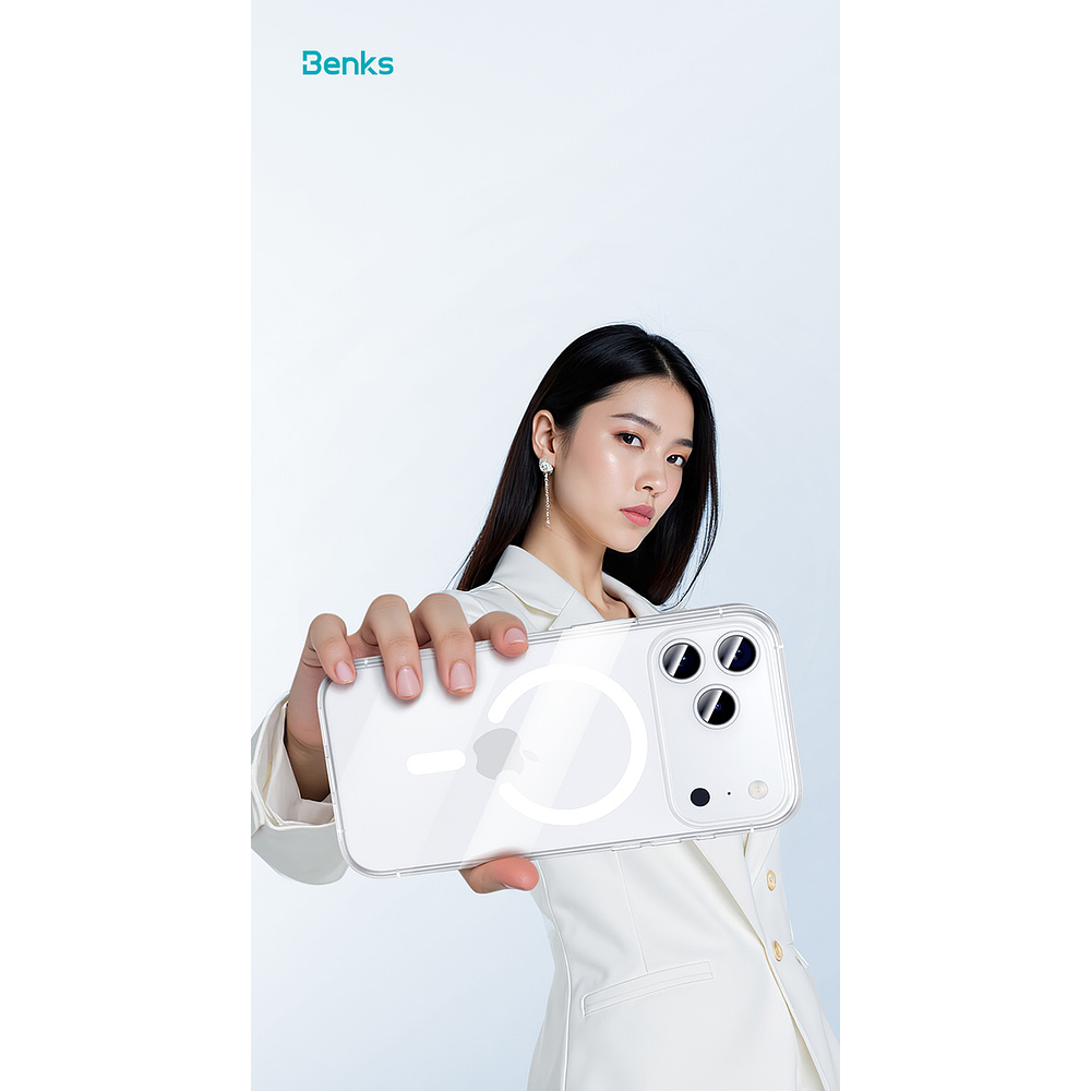 Case Benks Lucent Pro Magsafe Crystal Para Iphone 17 Pro 6.3 8