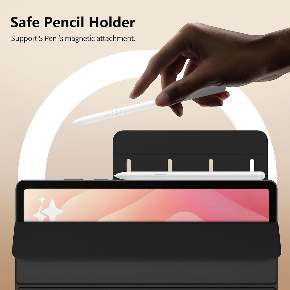 Moko Book Cover Case Magnetico Para Galaxy Tab S11 X730 (2025) Negro 7