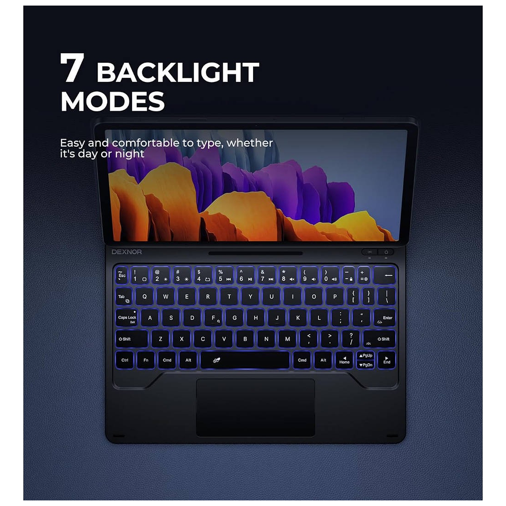 Case Teclado Dexnor Touch Para Galaxy Tab S7 11 T870 T875 7