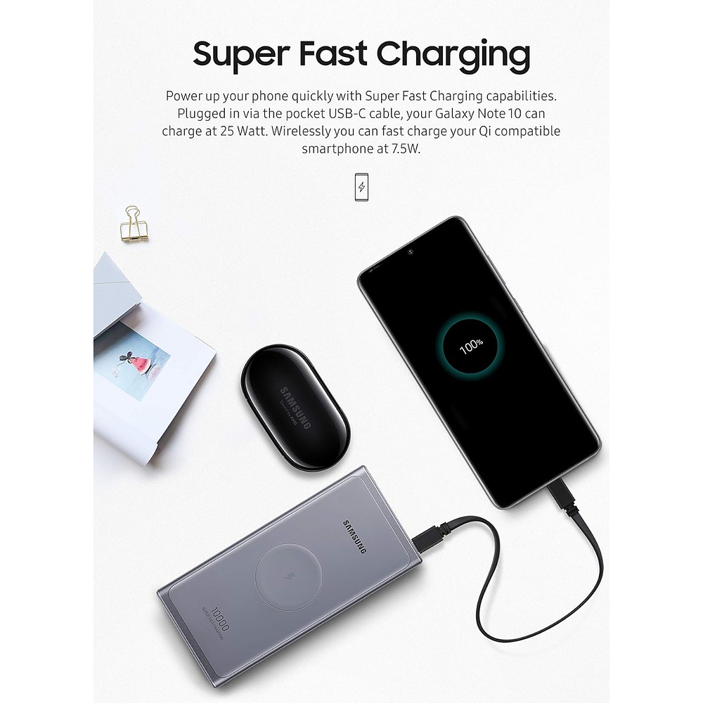 Samsung Batería Externa 25w 10000 Inalámbrica Para Z Fold5 8