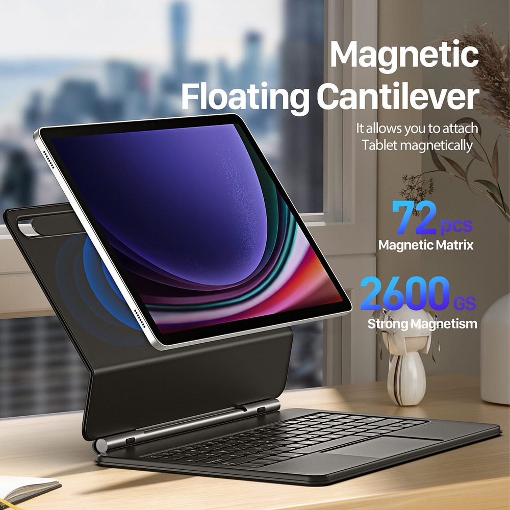 Case Con Teclado Magnético Para Galaxy Tab S10 Lite X400 5