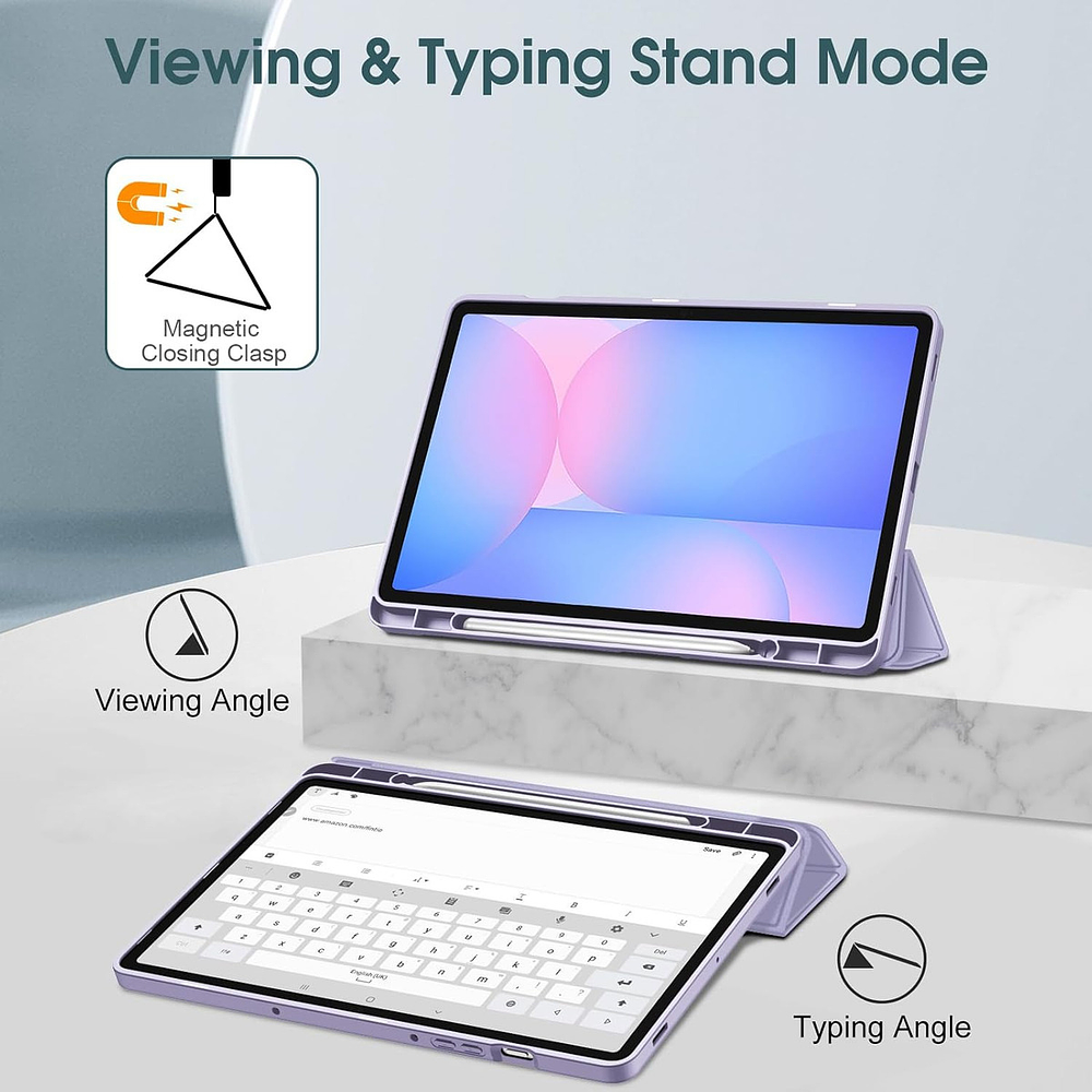 Smart Case Para Galaxy Tab S10 Lite X400 X406 (2025) Lila 4