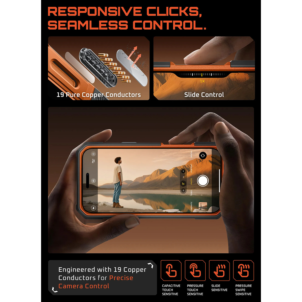 Case Supcase Ub Grip Pro 360° Magsafe Para Iphone 17 Pro Max 6.9 Coral 7