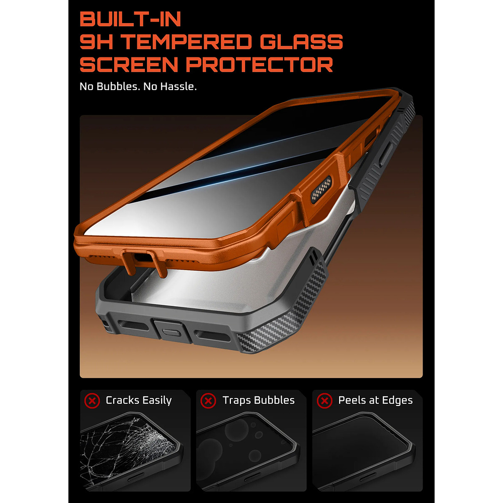 Case Supcase Ub Grip Pro 360° Magsafe Para Iphone 17 Pro Max 6.9 Coral 9