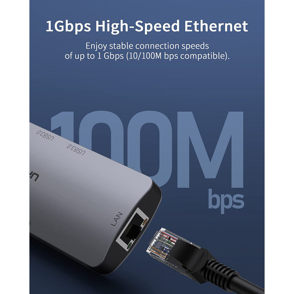 Hub Upgrow Ethernet 8en1 Para Galaxy Tab S11 Ultra X930 3