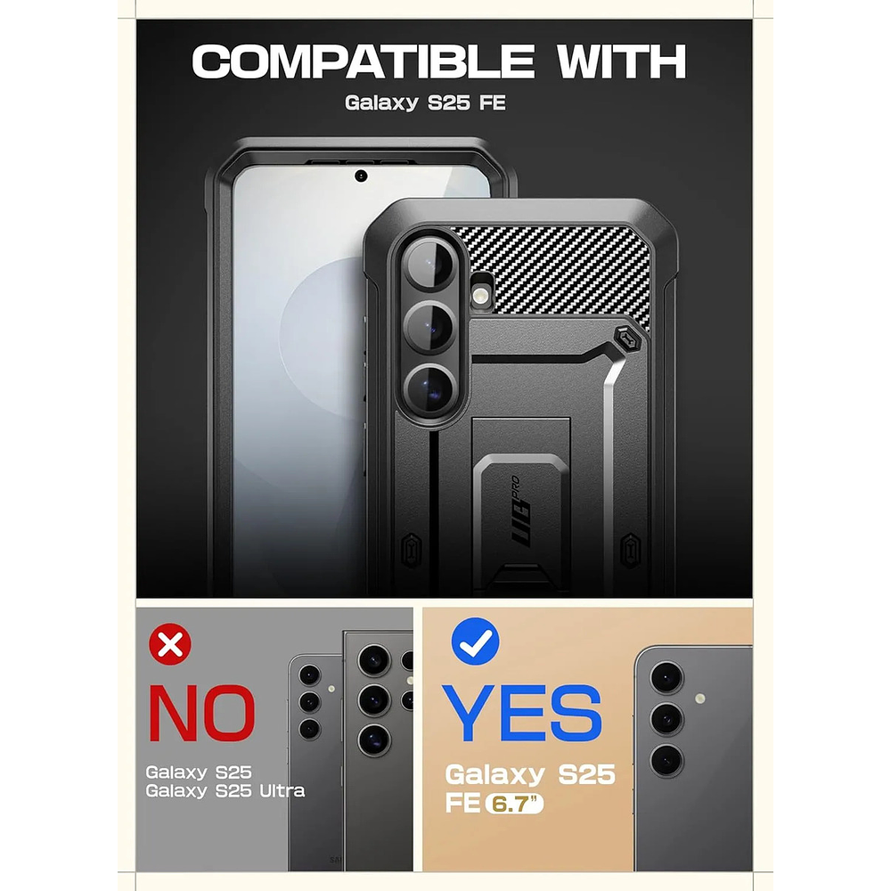 Case Supcase Para Galaxy S25 Fe Fan Edit 2025 Protector 360° 2