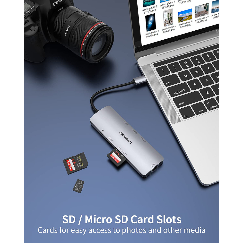 Hub Upgrow Ethernet 8en1 Para Galaxy Tab S11 Ultra X930 7