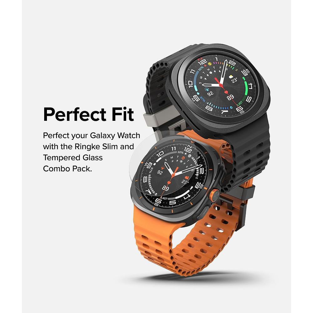 Case + Mica Ringke Slim Glass Para Galaxy Watch Ultra 2025 47mm 6