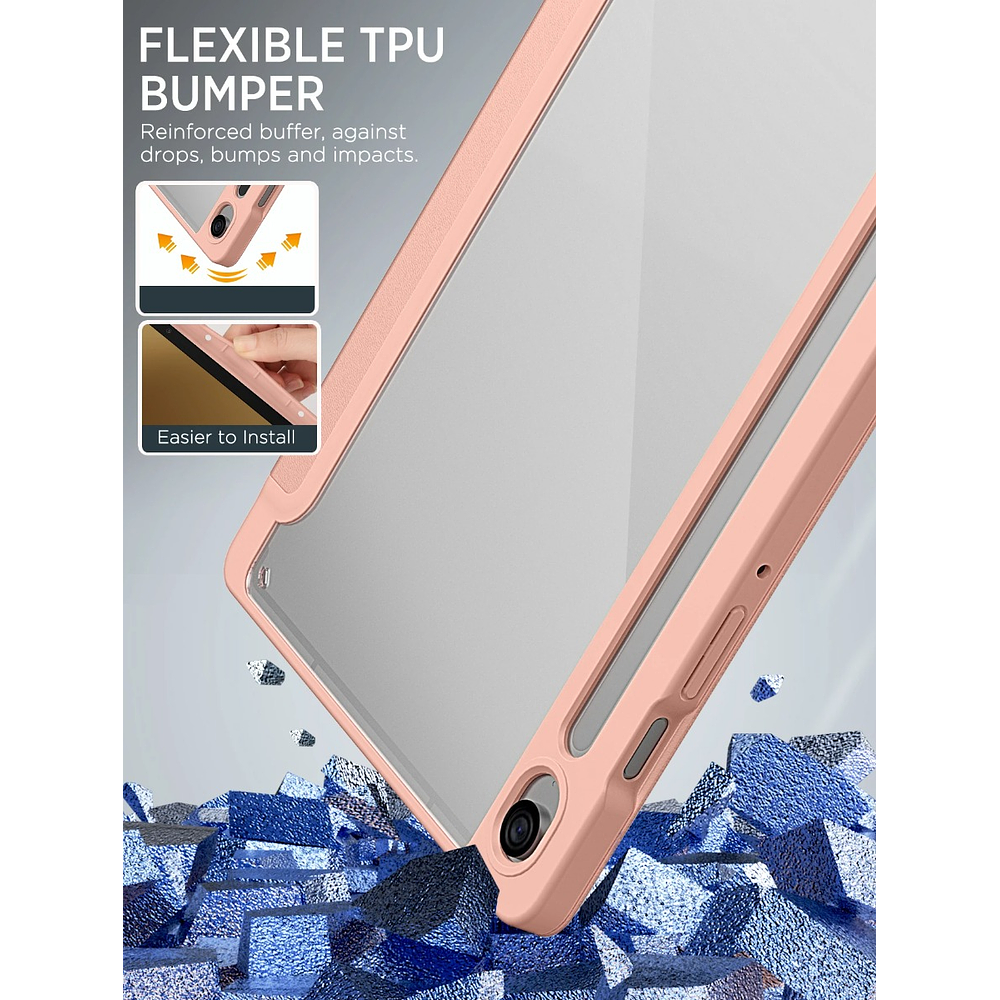 Moko Case Para Galaxy Tab S10 Lite 10.9 X400 (2025) Rose 5