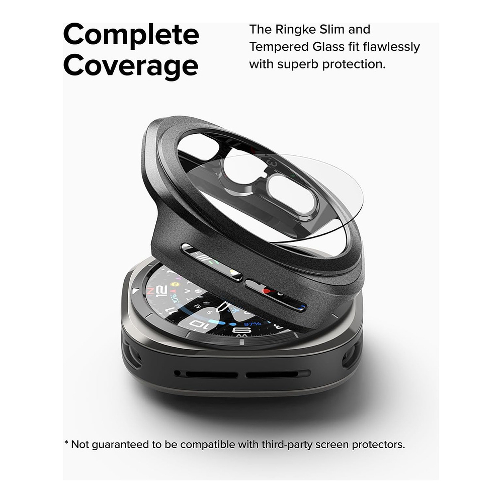 Case + Mica Ringke Slim Glass Para Galaxy Watch Ultra 2025 47mm 7