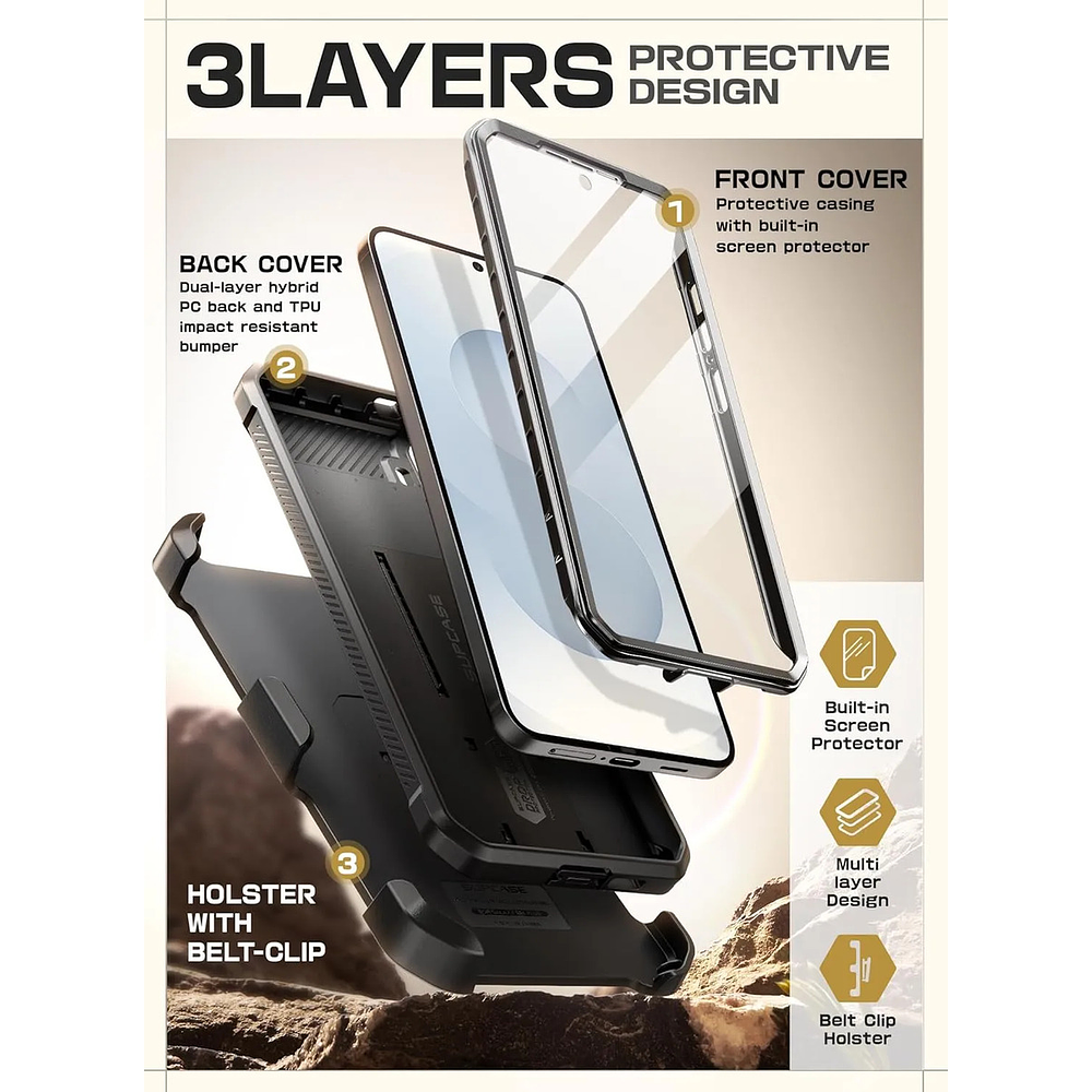 Case Supcase Para Galaxy S25 Fe Fan Edit 2025 Protector 360° 7