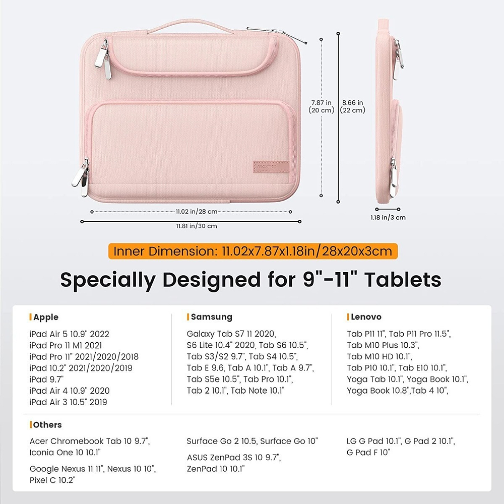 Moko Funda Bag Para Galaxy Tab S10 Lite 10.9 X400 X406 Rose 2
