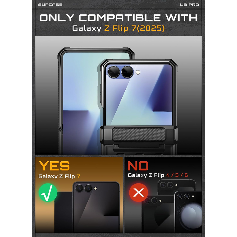 Case Supcase Para Galaxy Z Flip 7 Flip7 Protector 360° 2024  2