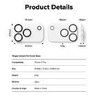 Mica Protector Cámara Ringke Glass Iphone 17 Pro 6.3 2pcs 6