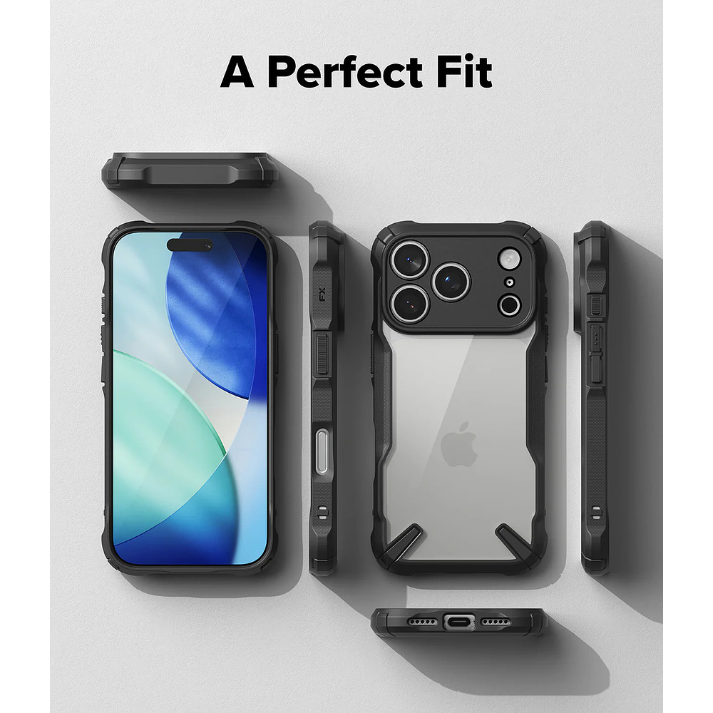 Case Ringke Fusion X Para Iphone 17 Pro 6.3 Black Negro 8