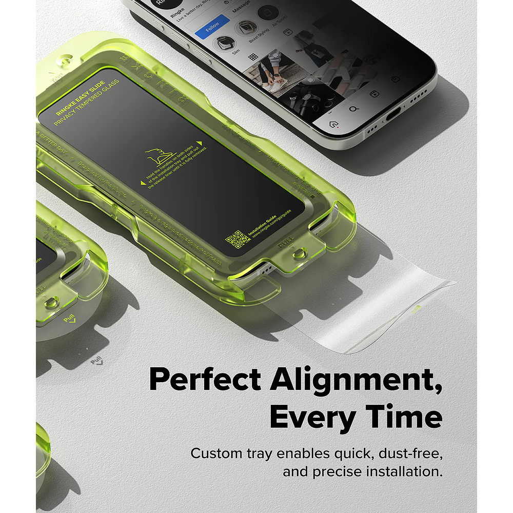 Mica Antiespía Ringke Easy Slide Iphone 17 Normal 6.3 2-pack 3