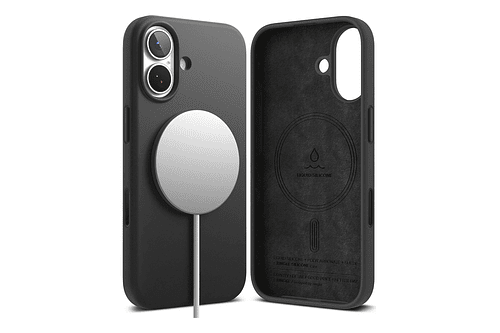 Case Ringke Silicone Magsafe Para Iphone 17 Normal 6.3 Negro